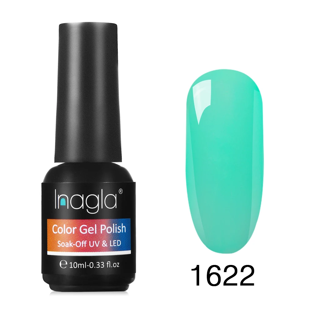 Inagla УФ-гель для ногтей цветной гель для маникюра 10 мл УФ-гель для ногтей чистый цвет стойкий светодиодный лак лампа гель лак - Цвет: 1622