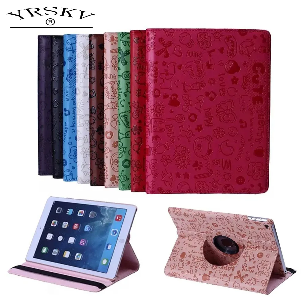 

Case for iPad mini 1 mini 2 mini 3 YRSKV 360 Little Witch pattern PU Leather Rotating Smart Stand Tablet Tablet Case