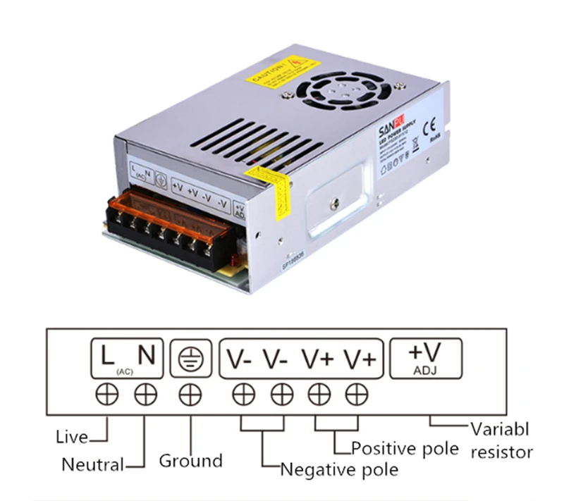 de led, 12v, dc, 250w, 20a, 220v, 230v