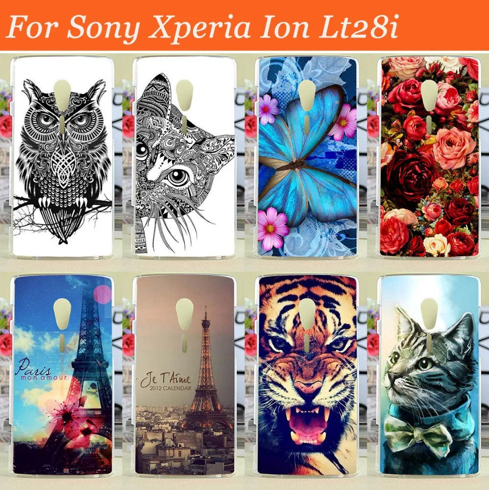 

fashion painted Phone Case For Sony Xperia Ion LT28 LT28H LT28i colorful pattern animals Hard Cover For Sony Lt28i Freeshipping