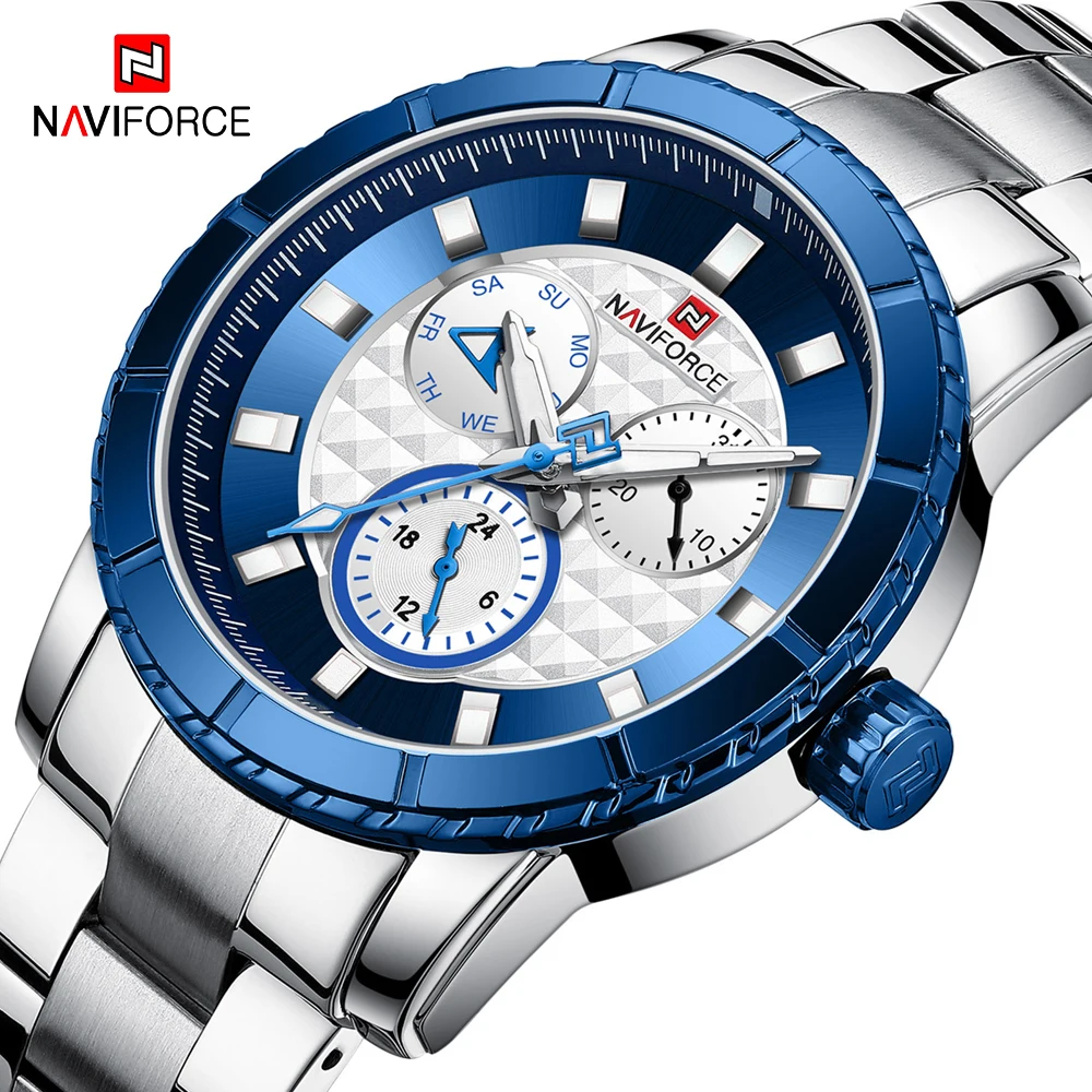 NAVIFORCE часы мужские модные спортивные кварцевые мужские часы ...