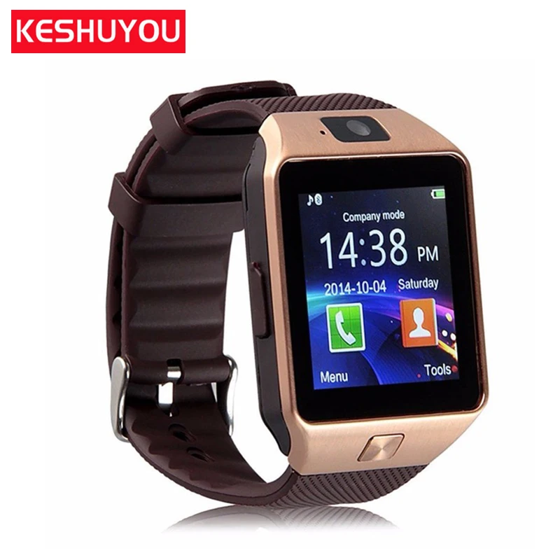 Умные часы KESHUYOU с bluetooth для android 2G GSM SIM TF умные dz09 камера Xiaomi Samsung HUAWEI|smartwatch dz09|sport