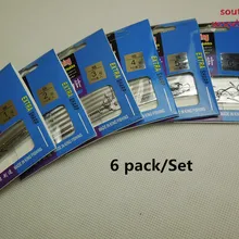 6 упаковок/набор, маленький рыболовный крючок, углеродистая сталь Серебряные Крючки с барбом, профессиональный тайваньский рыболовный крючок