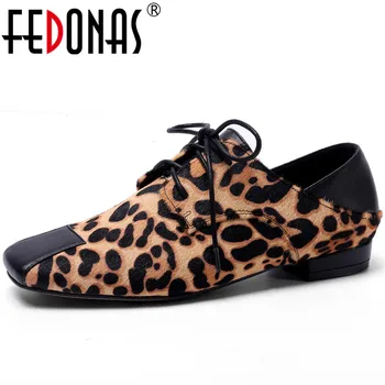 

FEDONAS New Sexy Leopard Women Pumps Fashion Cross-tied Party Casual Shoes Woman Spring Summer Square Toe Basic Female Shoes