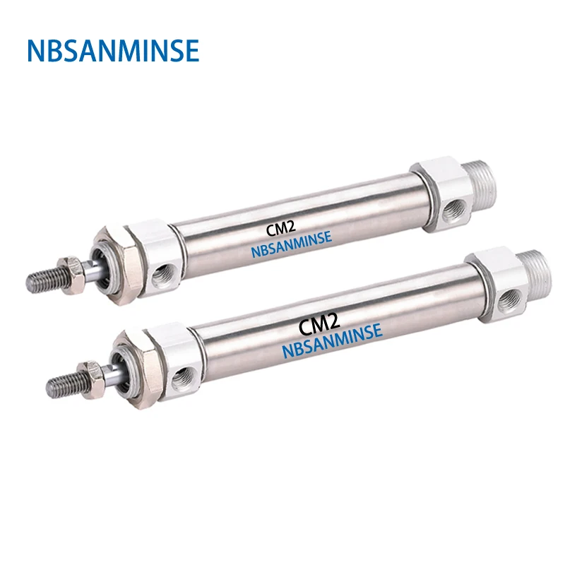 

NBSANMINSE CM2 Bore 25mm Mini Round Air Cylinder Standard Basic Type Double Acting Single Rod SMC type Pneumatic Cylinder
