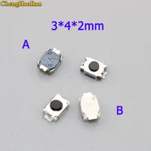 ChengHaoRan 10pcs SMD 2 Pin 3X4MM Tactile Tact Push Button Micro Switch Momentary 3*4*2 MM Micro Button цена ChengHaoRan 10pcs SMD 2 Pin 3X4MM Tactile Tact Push Button Micro Switch Momentary 3*4*2 MM Micro Button цены онлайн