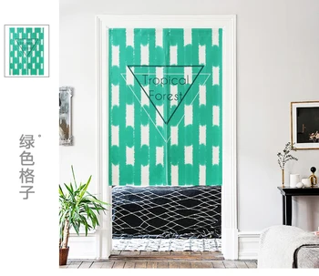 

Japan style linen cotton plant leaf door curtain decoration hanging bedroom living room kitchen home bar coffee house
