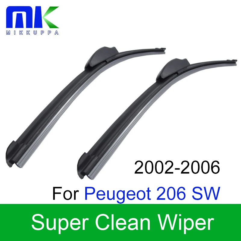 Передние и задние щетки стеклоочистителя Mikkuppa для Peugeot 206 SW 2002 2003 2004 2005 2006