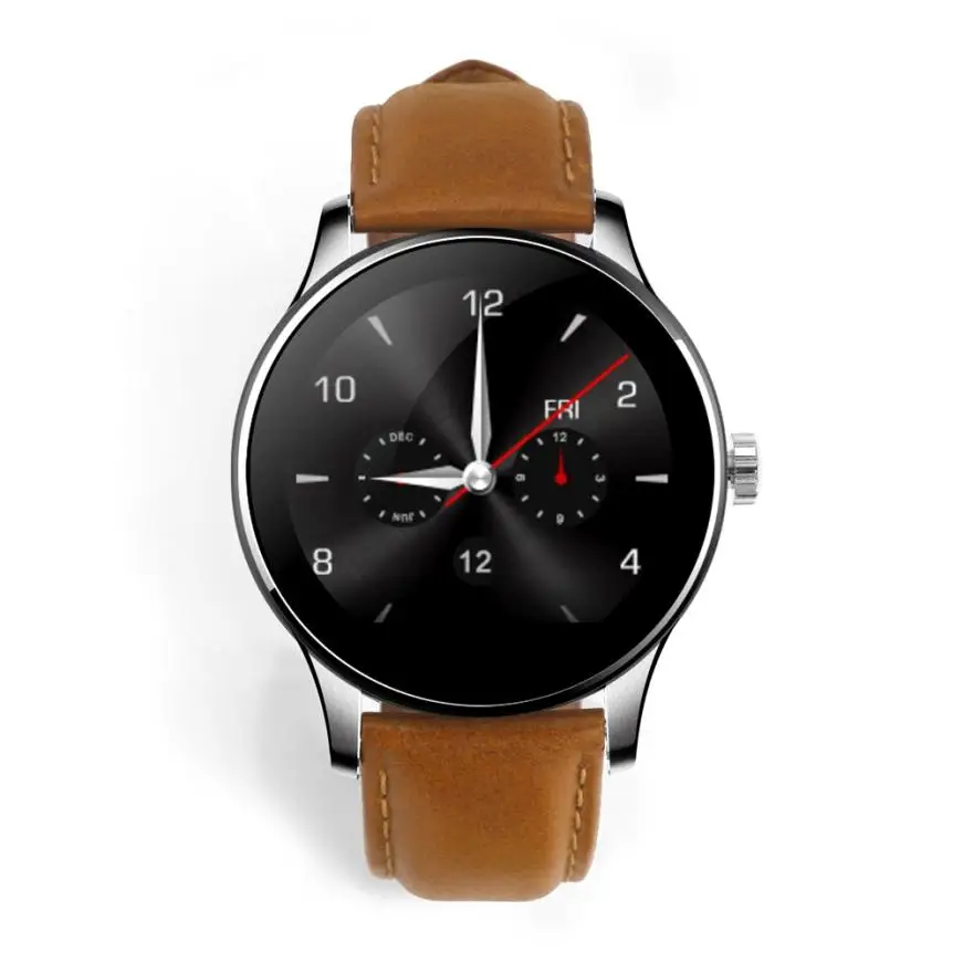 

Smart watches clock Bluetooth smartwatch Heart Rate Track Wristwatch Leather p45