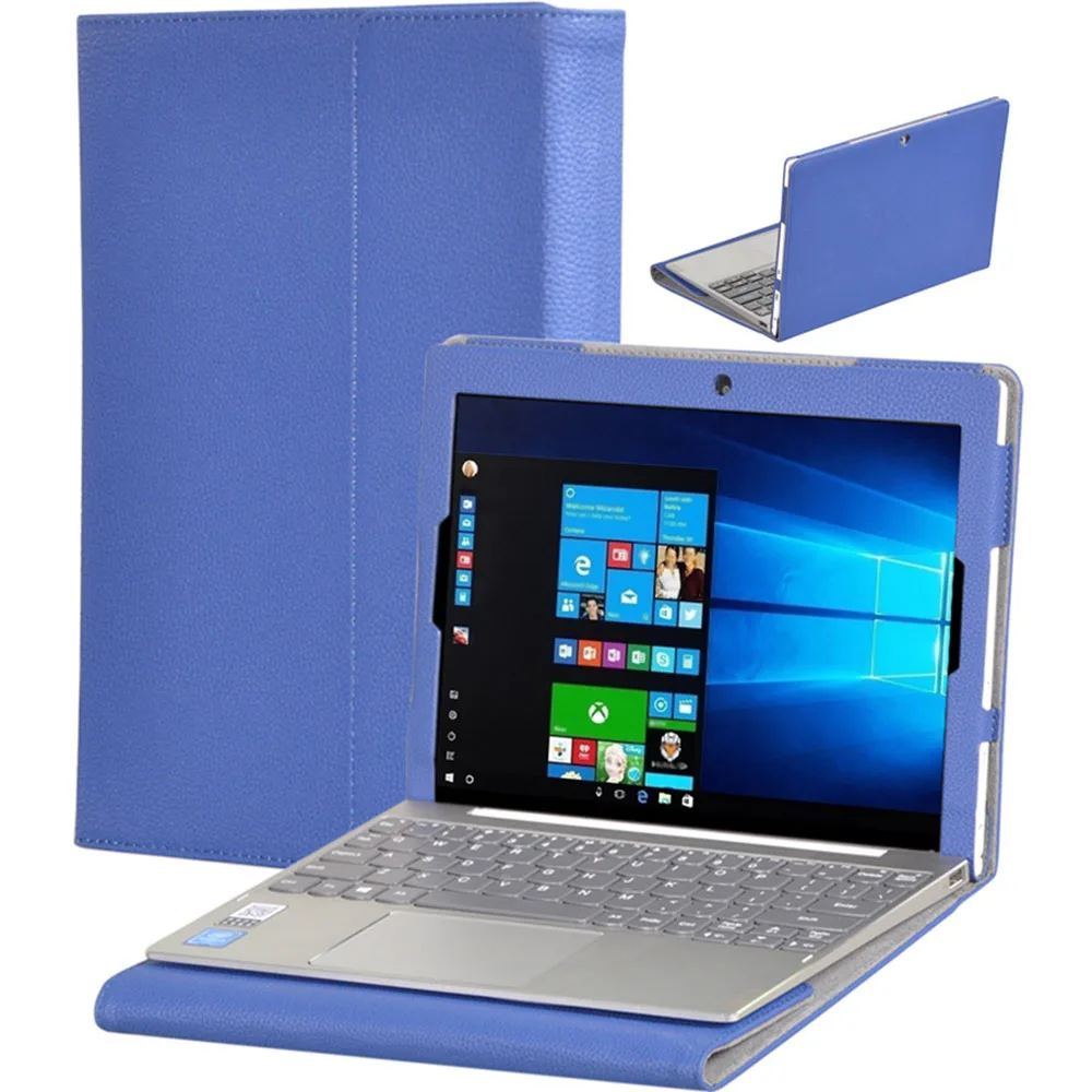 

The Newest Litchi Pattern PU Leather Folding Folio Case for Lenovo MIIX 325-10ICR Host and Keyboard for 10.1'' Tablet Cover Case