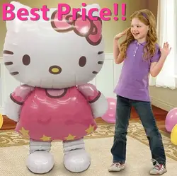 116*65 см 10 шт. большой Размеры рисунок «Hello Kitty» Фольга Шарики мультфильм День рождения Свадебные Globos украшения партии надувные воздушные