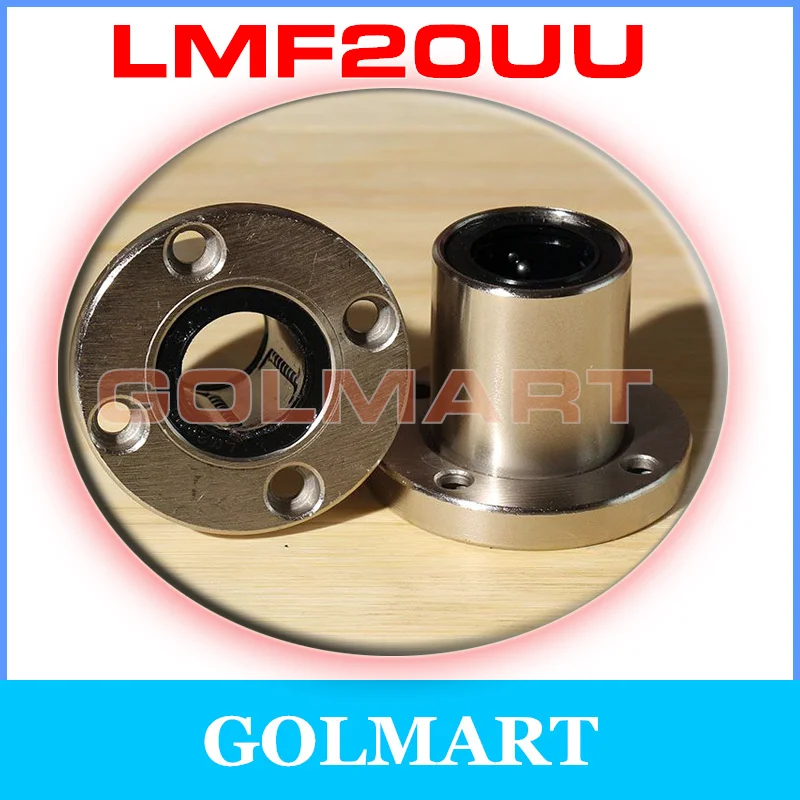 10 шт. LMF20UU 20x32x42 мм линейный втулка втулки круглый фланец линейные подшипники для 20