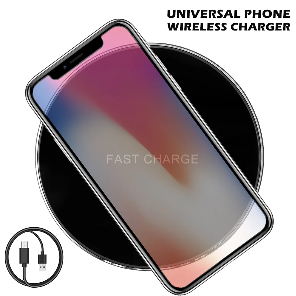Беспроводное зарядное устройство для iPhone X Xs MAX XR 8 plus Быстрая зарядка для samsung S8 S9 Plus Note 9 8 USB зарядное устройство для телефона