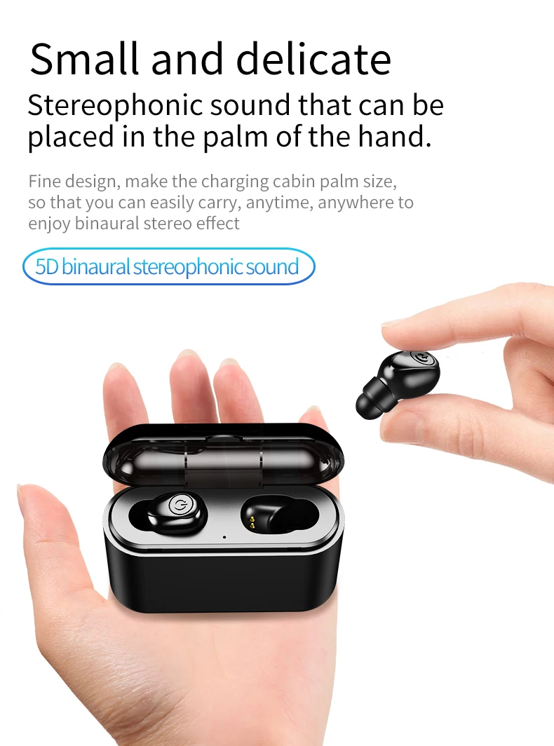 X8 TWS Bluetooth Earphone Mini Wireless Bluetooth Headset 5D Stereo Sports Waterproof Earphone with 2200mAh Charging box Earbuds