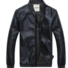 Осенние мужские кожаные Костюмы Мода PU меховая одежда Стенд воротник Тонкий Для мужчин куртка Тонкий Пальто Топы корректирующие верхняя одежда cuero de la PU m-4XL
