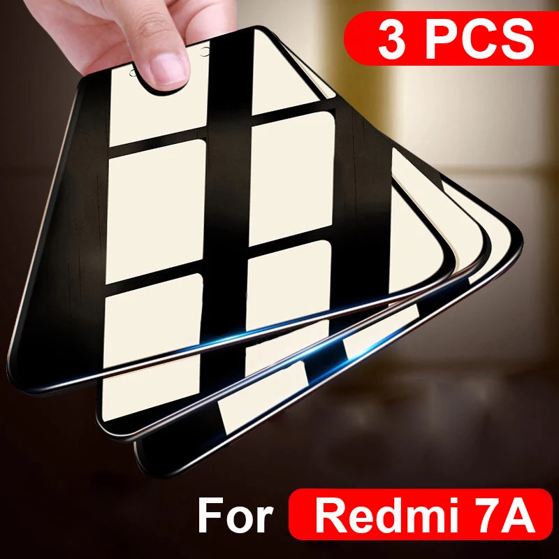 

3PCS Glass for Xiaomi Redmi 7A Tempered Glass Redmi 7A Screen Protector Full Transparent for Xiomi Redmi 7A Global Version Film