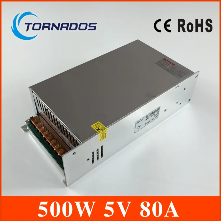 (S 500 5) led power supply 5v 80a 500W 110VAC(220VAC) to 5V DC 500W