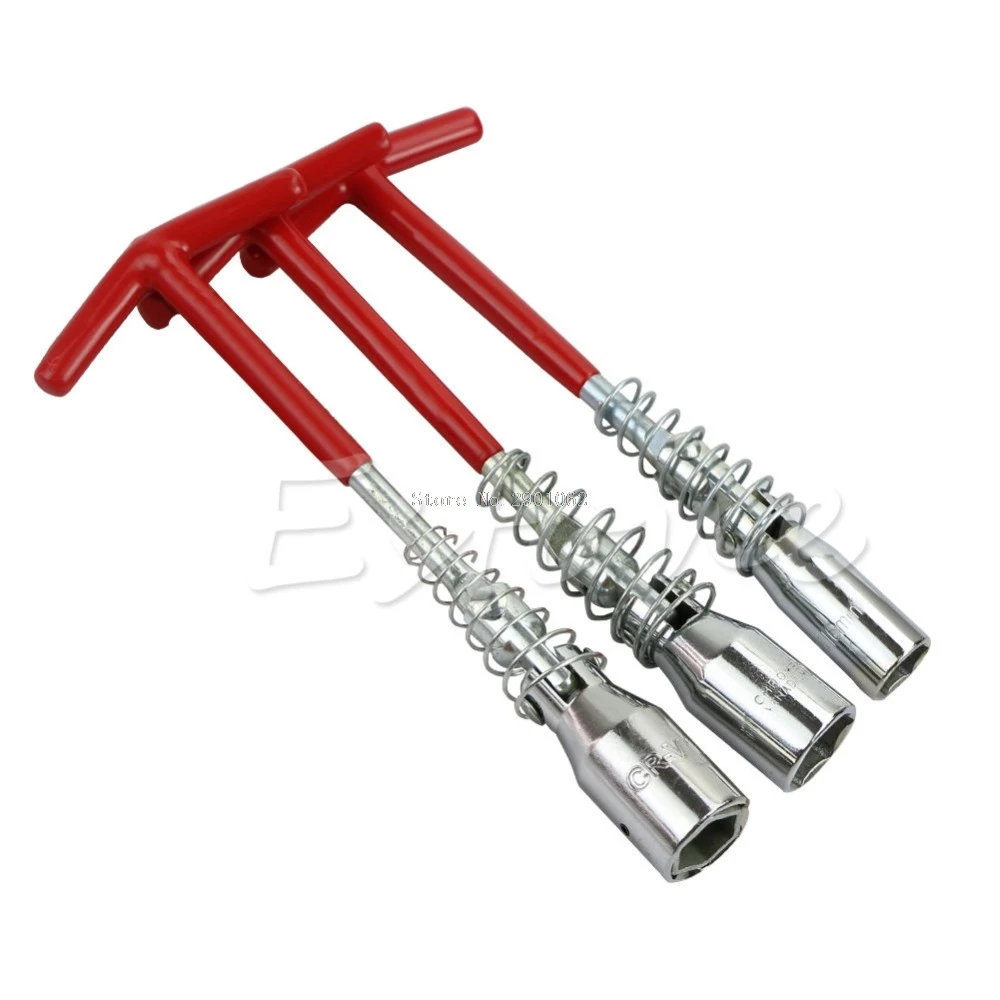 T Handle Universal Joint Spark Plug Socket Wrench 16 21mm Remover Installer B119