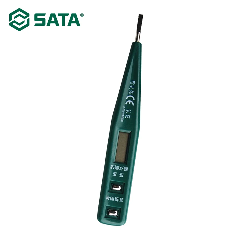 

SATA Multi-function digital display test pencil electrician electroscope test pencil screwdriver induction electric pen 62601