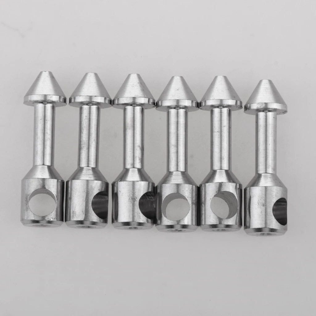 6 Pieces Stainless Steel Underwater Fishing Tool Bands Inserts Connectors 30mm Length