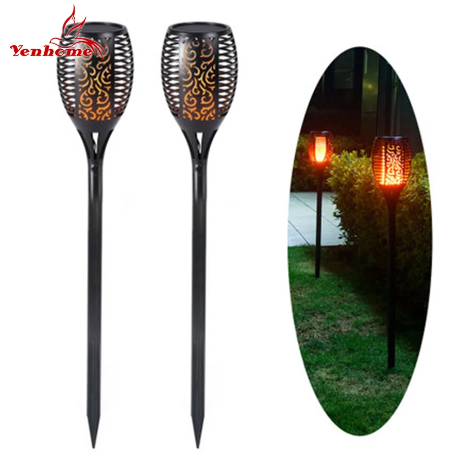 

Solar Garden Lights Waterproof Outdoor Solar Torch Light Solar LED Flame Lawn Lamps Outdoor Landscape Decorative Path Lighting