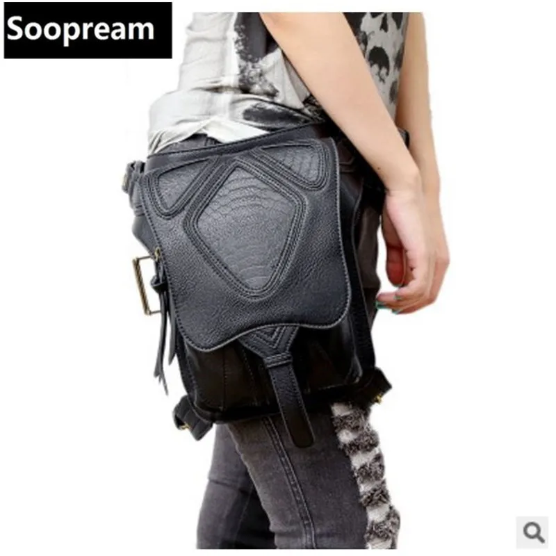 

punk women messenger Crossbody bag Thigh Holster Protecte Purse Shoulder Purse leather bag Steampunk thigh Motor leg