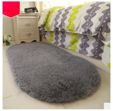 Мягкий Овальный ковер для украшения спальни, теплые разноцветные коврики для гостиной, Нескользящие коврики, толщина 4,5 см, мохнатые коврики