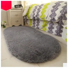 Мягкий Овальный ковер для украшения спальни, теплые разноцветные коврики для гостиной, Нескользящие коврики, толщина 4,5 см, мохнатые коврики
