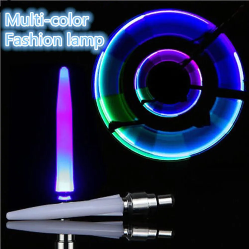2 BIKE RACING CYCLING VALVE STEM RIM LIGHTS NEON LED GLOW 4 SAFETY MOUNTAIN BIKE