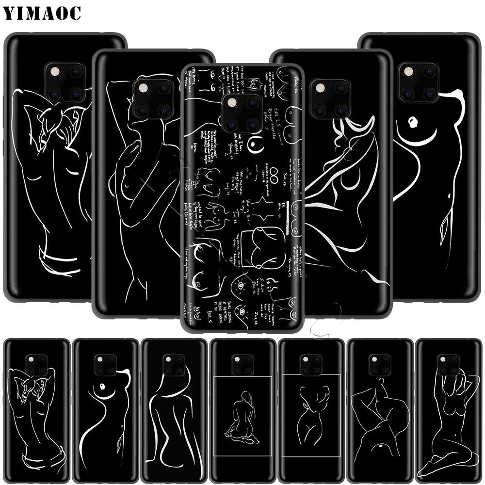 

YIMAOC Breasts in Cream Nude drawing Case for Huawei Mate 10 P8 P9 P10 P20 P30 P Smart Lite Pro Mini 2017