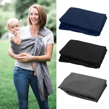 

Citygirl Adjustable Baby Carrier Solid Breathable Cotton Blend Wrap Double Ring Sling