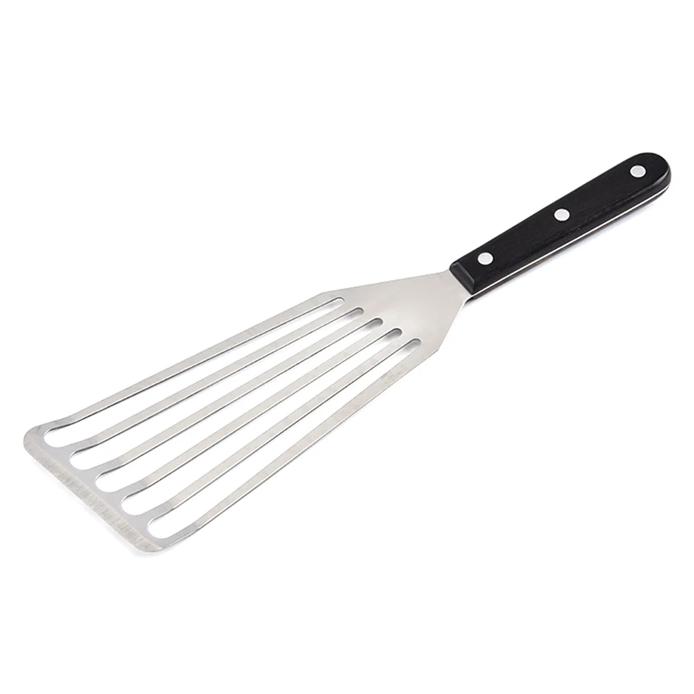 

Hot 1 Pcs Slotted Turner Fish Spatula Stainless Steel Flexible Kitchen Barbecue Spatula MDD88