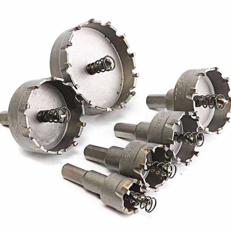 

6pcs Hole Saw Set Carbide Tip TCT 22 - 65mm Alloy Steel Drill Bit Hole Saw Stainless Steel Cutter Power Tool Accessories