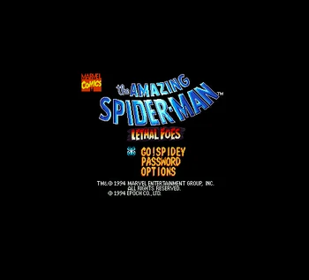 

AMAZING SPIDER-MAN 16 bit Big Gray Game Card For USA NTSC Game Player