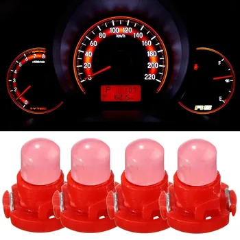 

4pcs T4 COB Car LED New Wedge Dashboard Instrument Panel Lights Car Panel Gauge Dash Bulbs Red DC 12V Car Styling Universal
