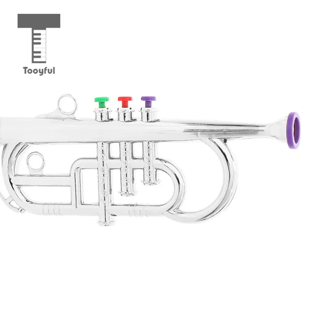 Tooyful дети пластиковая труба рупор инструмент ветра с 3 цветными клавишами для мальчиков девочек игрушка-подарок для детей