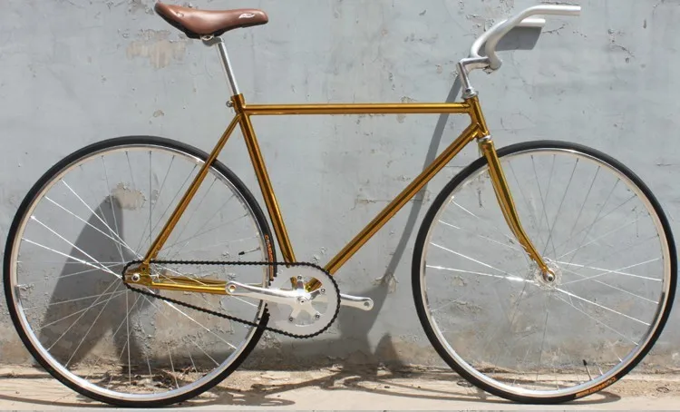 Perfect 52cm fixed gear bike frame   track bike frame road bicycle frame plated steel frame 21