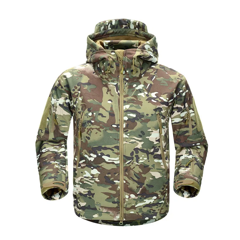  Waterproof Shark Skin Army Tactical Jacket Men Camouflage Military Jacket Softshell Windbreaker Win