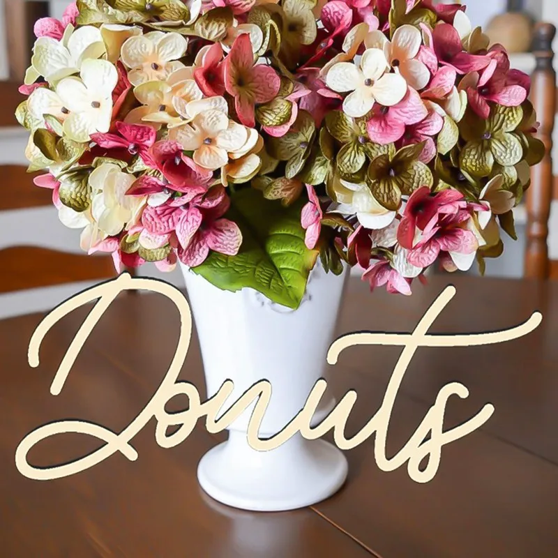 

Donut Bar Wooden Sign - Wedding Decoration, Wedding Sign, Donut Bar Sign Photo Props Decoration