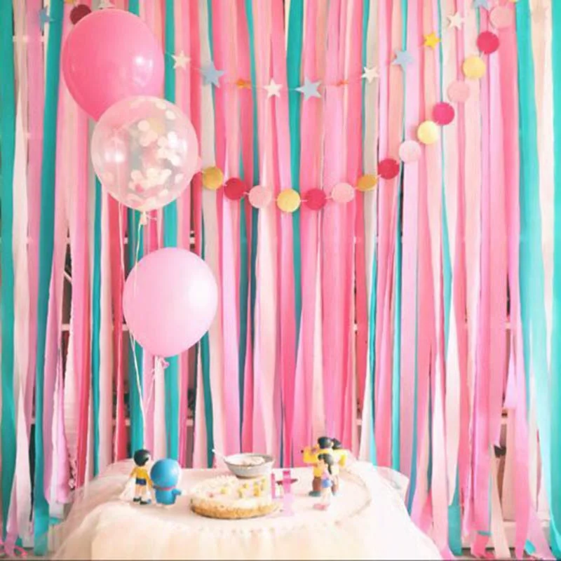 Wedding Decoration 10m Crepe Paper Roll Diy Photography Backdrops