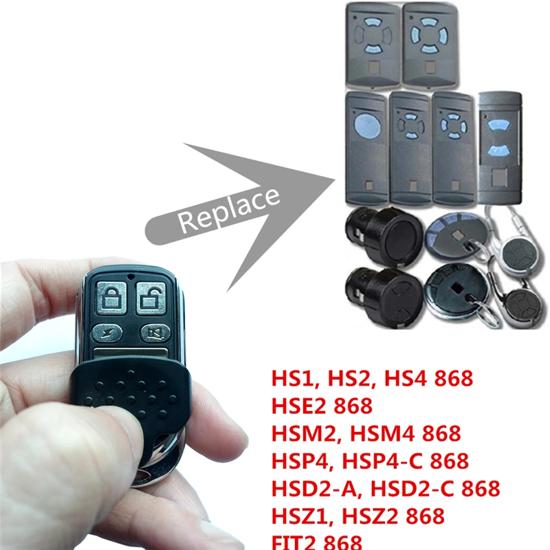Бесплатная доставка 868 мГц Button Blue Совместимость hormann Hsd2-A hsd2-c Универсальная замена