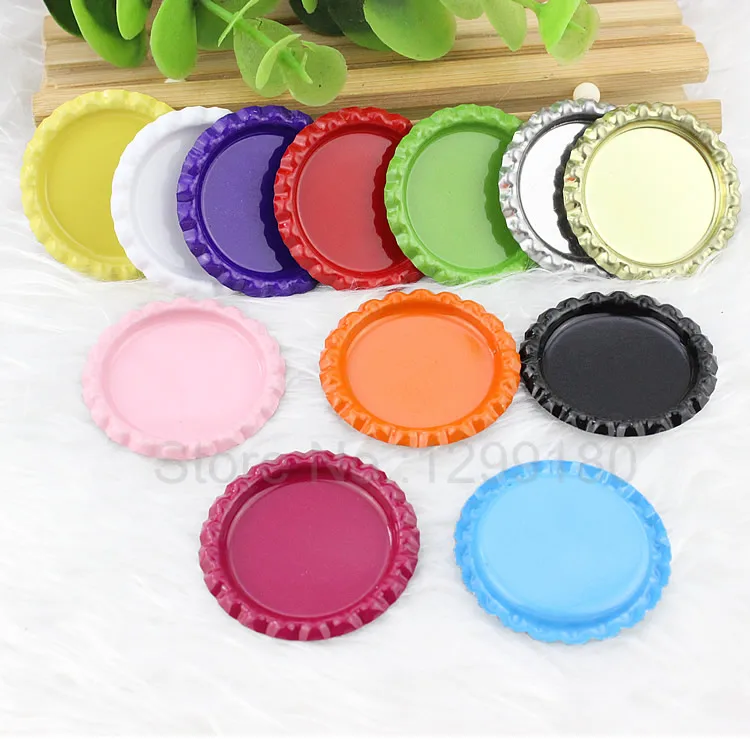 

24pcs/lot Colorful Cameo/Glass/Cabochon Frame bezel Settings Base No Hole 34mm (inner size 27mm) K05034