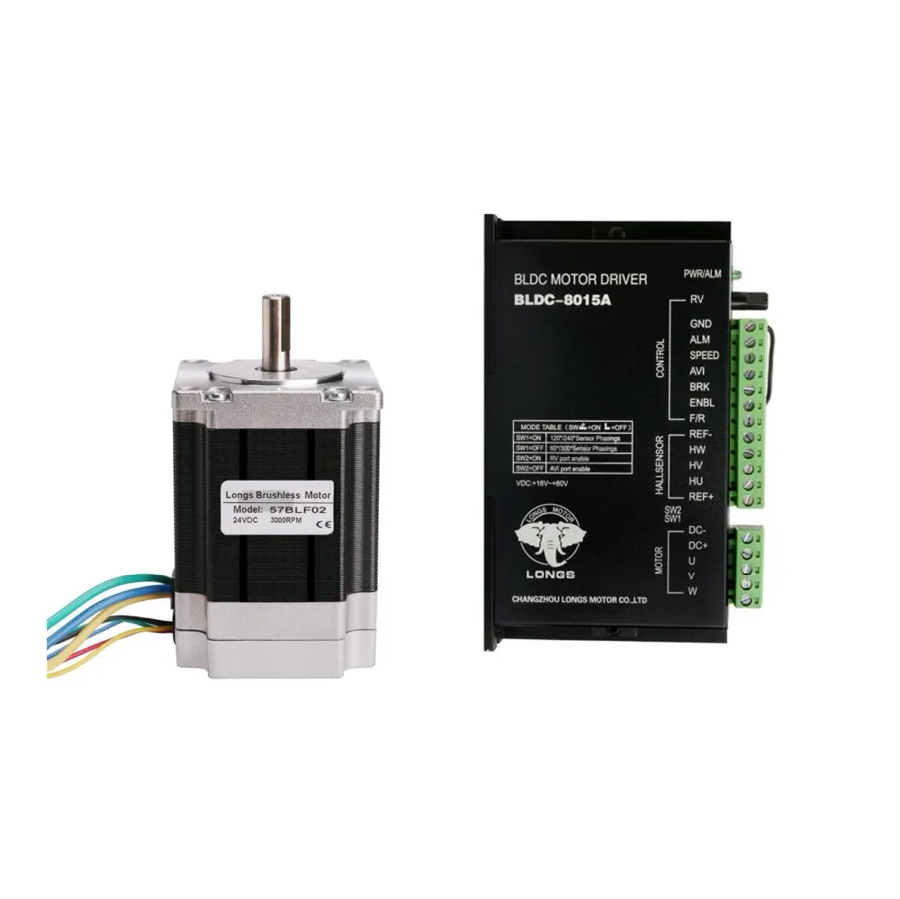 

Free Ship EU Brushless DC Motor 125W 24V 3000RPM 1.2N.m 57BLF02 Peak DC Driver BLDC-8015A Medical Devices