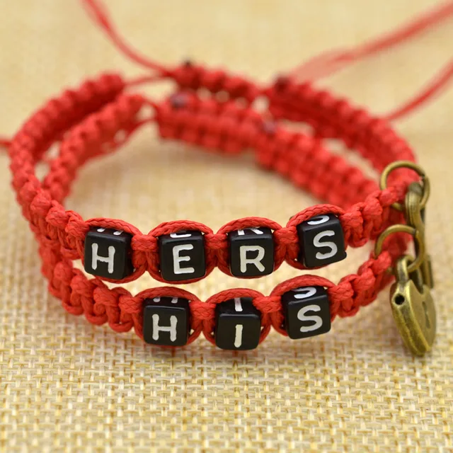 New Fashion His Hers Lock Key Pulseira Feminina Handmade Bracelet Men  Jewelry Bracelets Bangles|Charm Bracelets| - AliExpress