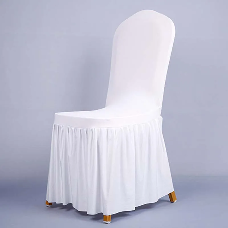 Чистые носилки чехлы на стулья для отелей Одноместный Seat Slipcover столовая свадебное сиденье Чехол Antimacassar стрейч юбка для банкета