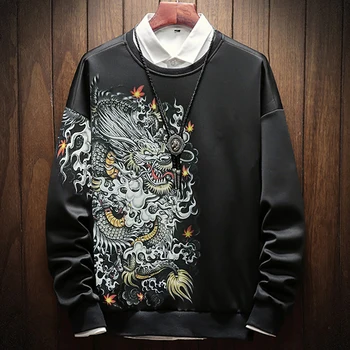 

Big size men's casual hoodie fashion fashion oversized men's round collar long-sleeved top 3D print hip hop street style 5XL 6XL