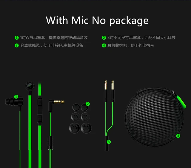 Razer Hammerhead V2 Pro In Ear With Mic Gaming Headsets Noise Isolation Stereo Deep Bass Mobile Phones Computer Earphones Aliexpress