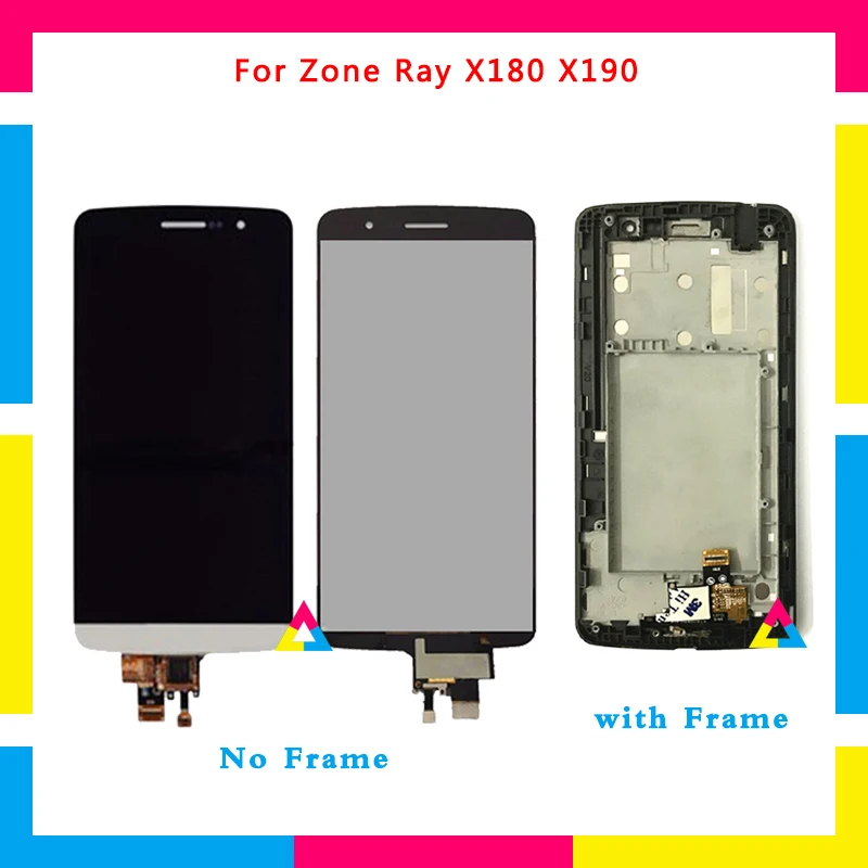 

LCD Display Screen With Touch Screen Digitizer Assembly For LG Zone Ray X180 X180G X190 Black White Gold Replacement