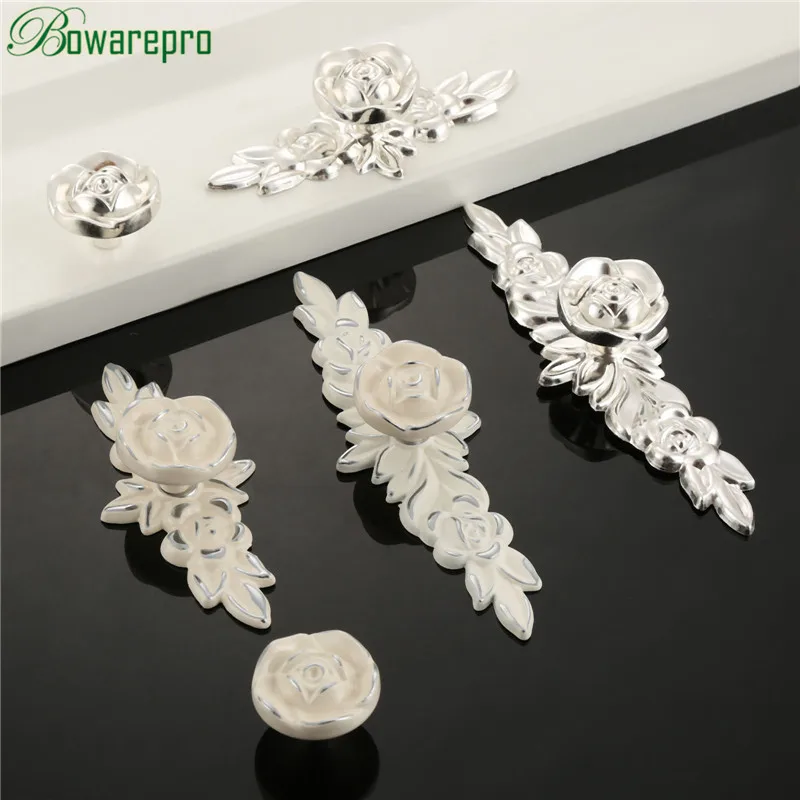 bowarepro Furniture Handles Rose Tiradores Para Cajones Door Pulls Dresser Drawer Kitchen Cupboard Handle Cabinet Knobs Handles