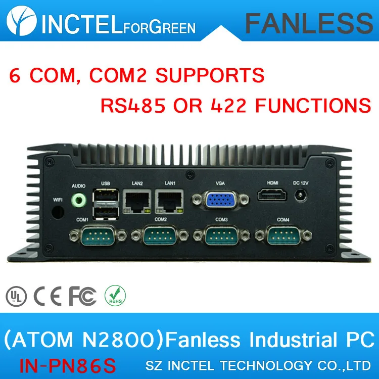 Lowest Price 3.5 inch embedded industrial low power fanless widen industrial computer with Atom N2800 6 RS232 2 RTL8111E Gigabit LAN DC12V Lowest Price 3.5 inch embedded industrial low power fanless widen industrial computer with Atom N2800 6 RS232 2 RTL8111E Gigabit LAN DC12V